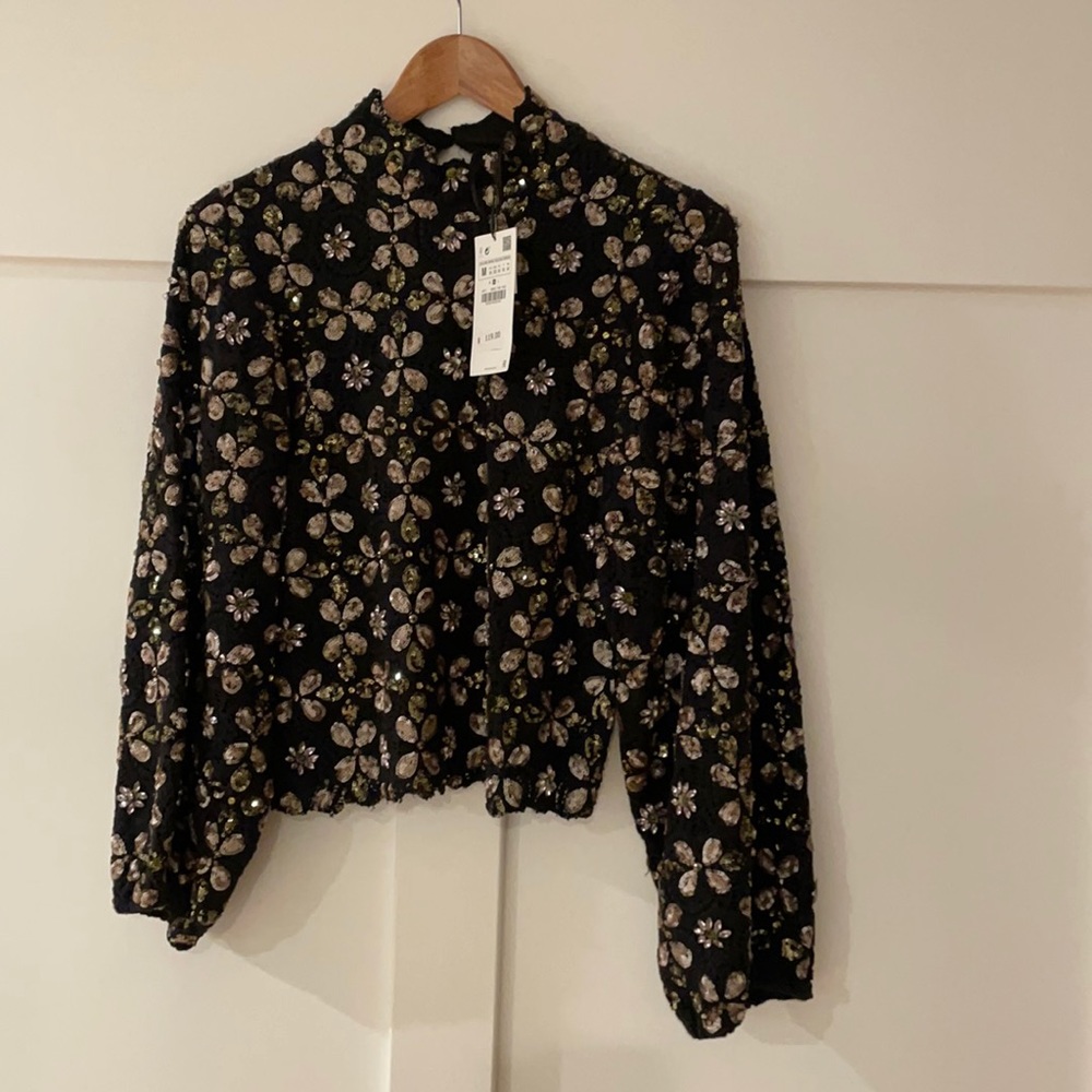 COPY - New with tags Zara sequin Party Top